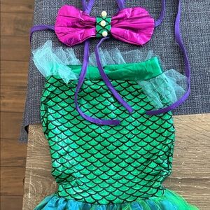 Mermaid Costume with Green and Purple Accents